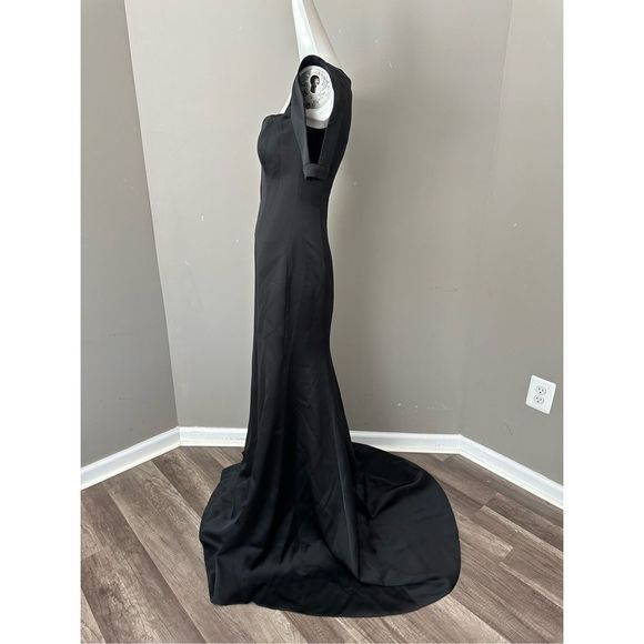 Ozgur Masur Satin Split-Sleeve Gown Size 4 $1796 - Picture 10 of 14